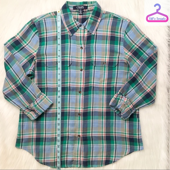 CHAPS SOFT COTTON BUTTON UP SHIRT - Picture 4 of 13